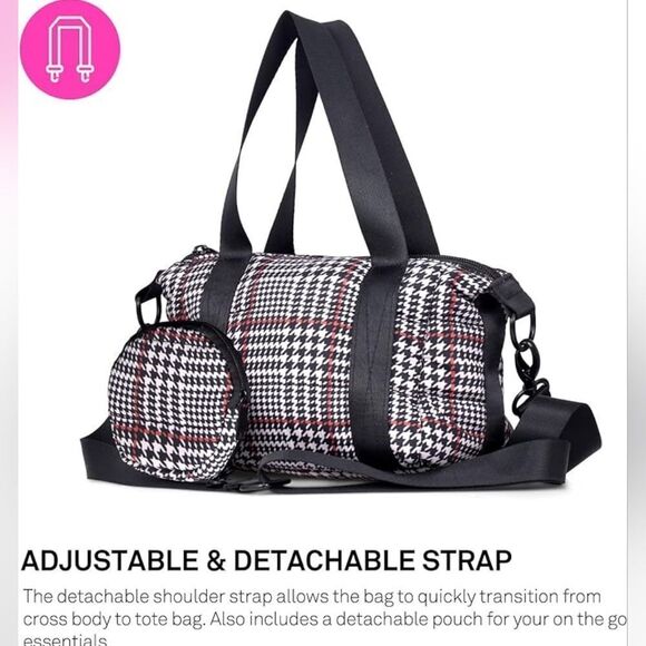 Fun Nano Puffer Herringbone Mini Tote Bag With Pouch - Picture 3 of 15